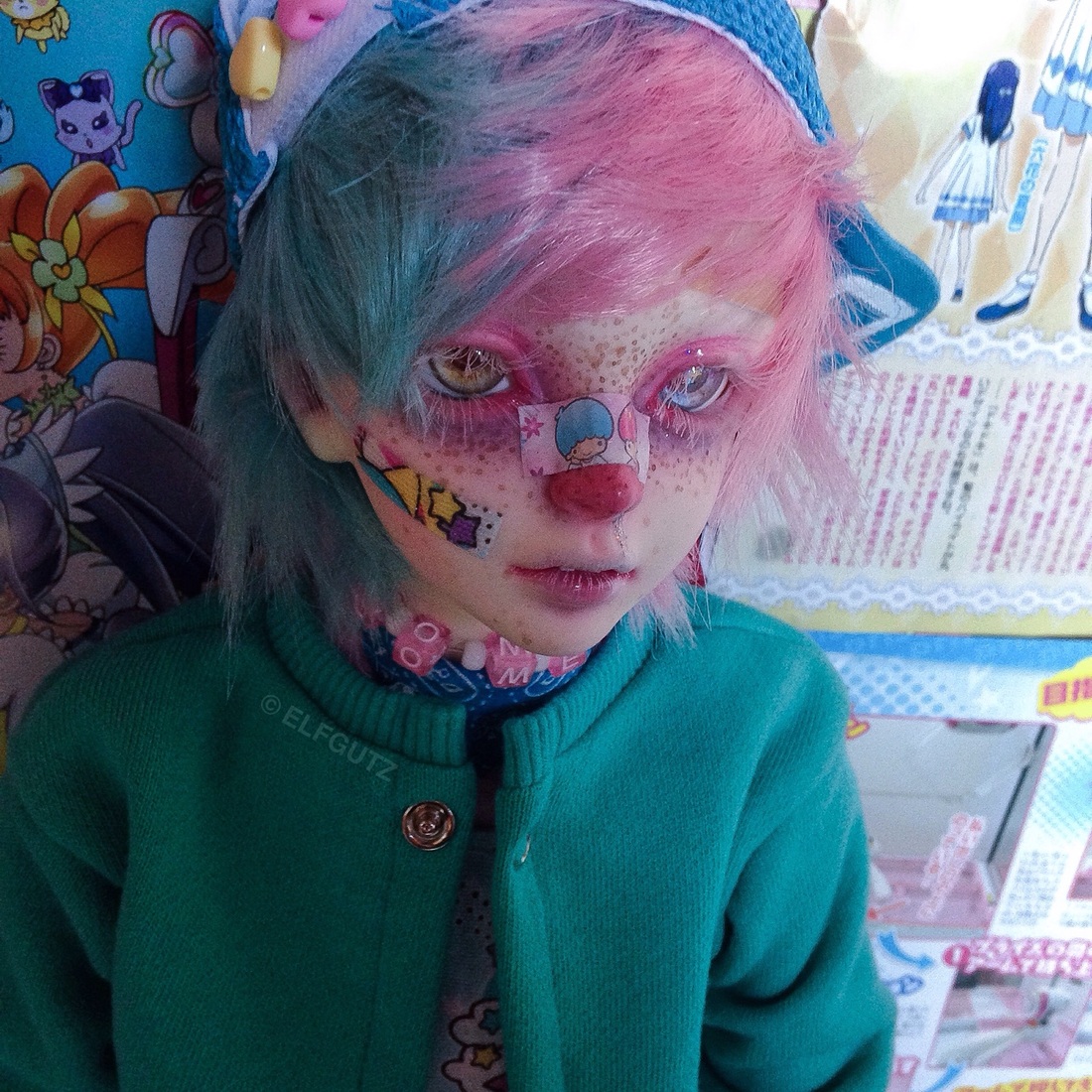 Pastel Goth looks a little worse for wear - Art doll Collection Online